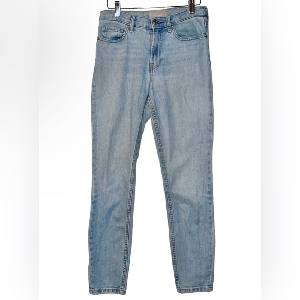Everlane Women’s Light Wash Mid Rise Slim Blue Denim Jeans- Size 26 Regular